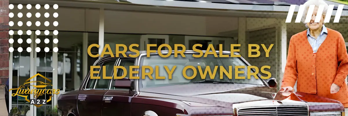 Cars for sale by elderly owners